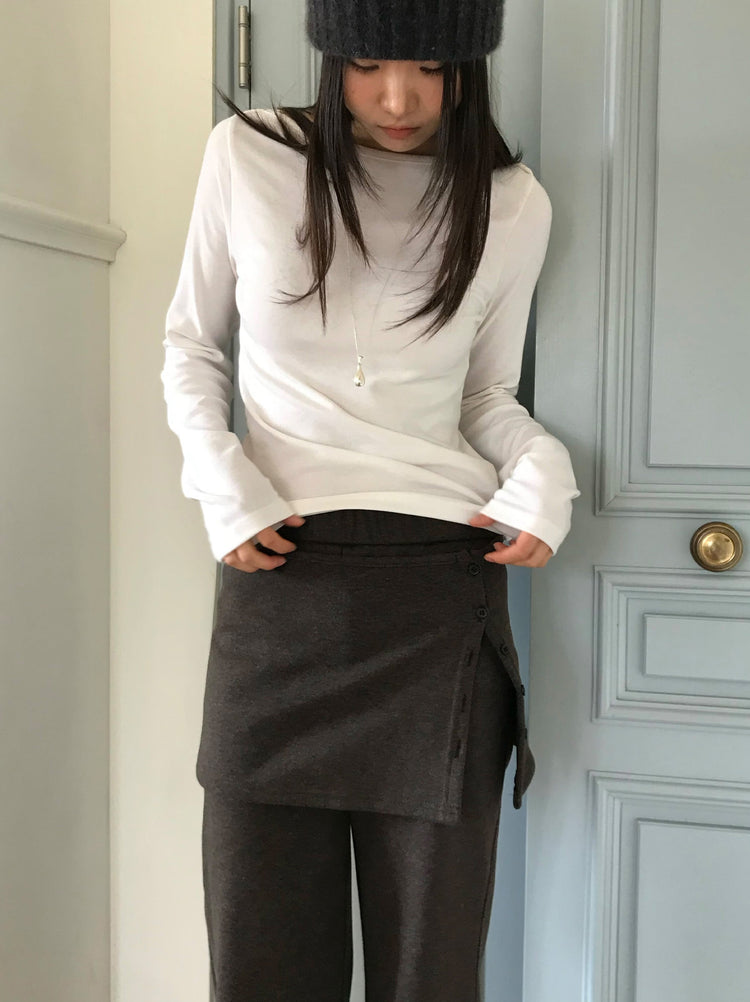 微喇叭顯瘦兩件式裙褲