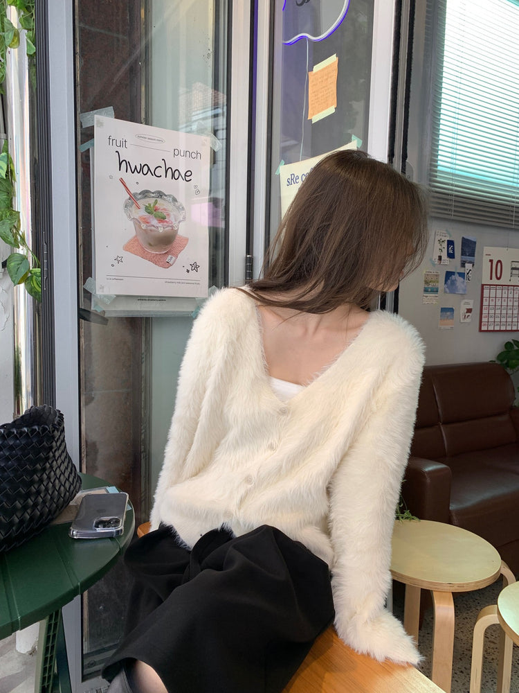 美色親膚毛絨質感外套