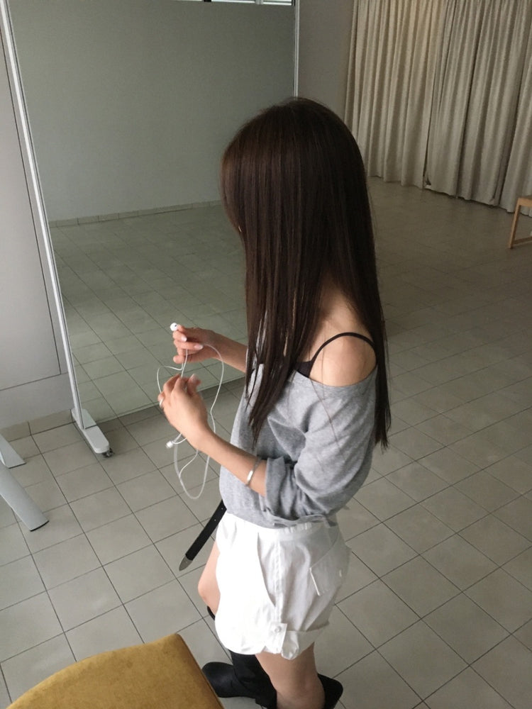 美色亨利領反折袖細節上衣