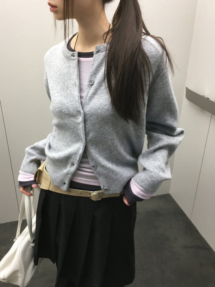 美色排鈕經典針織外套