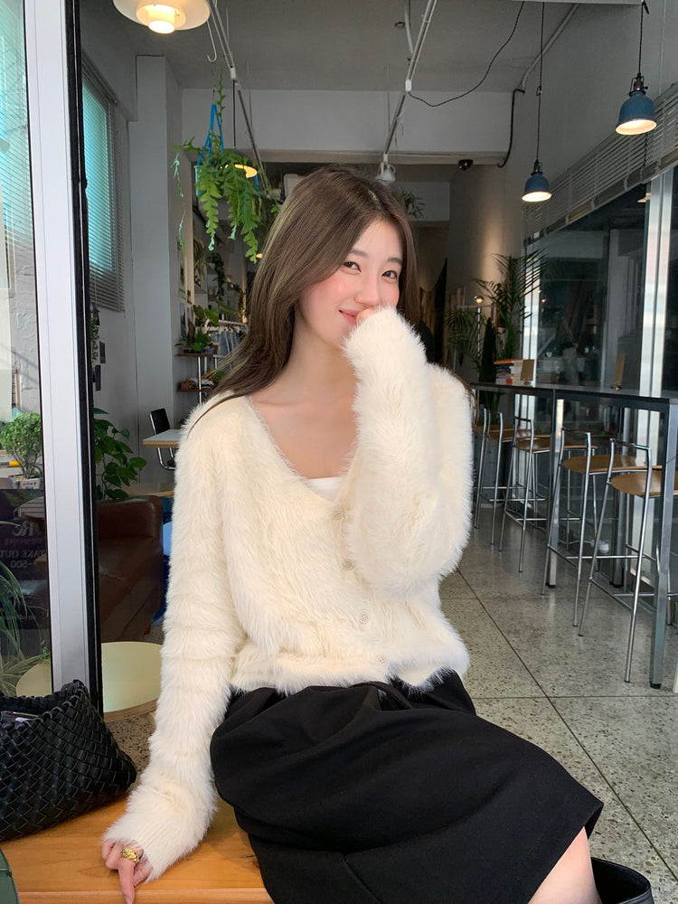 美色親膚毛絨質感外套