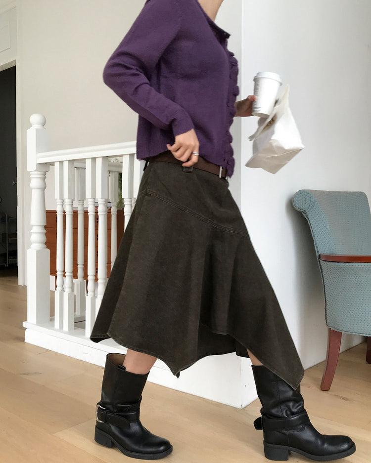 洗水不規則設計感半裙