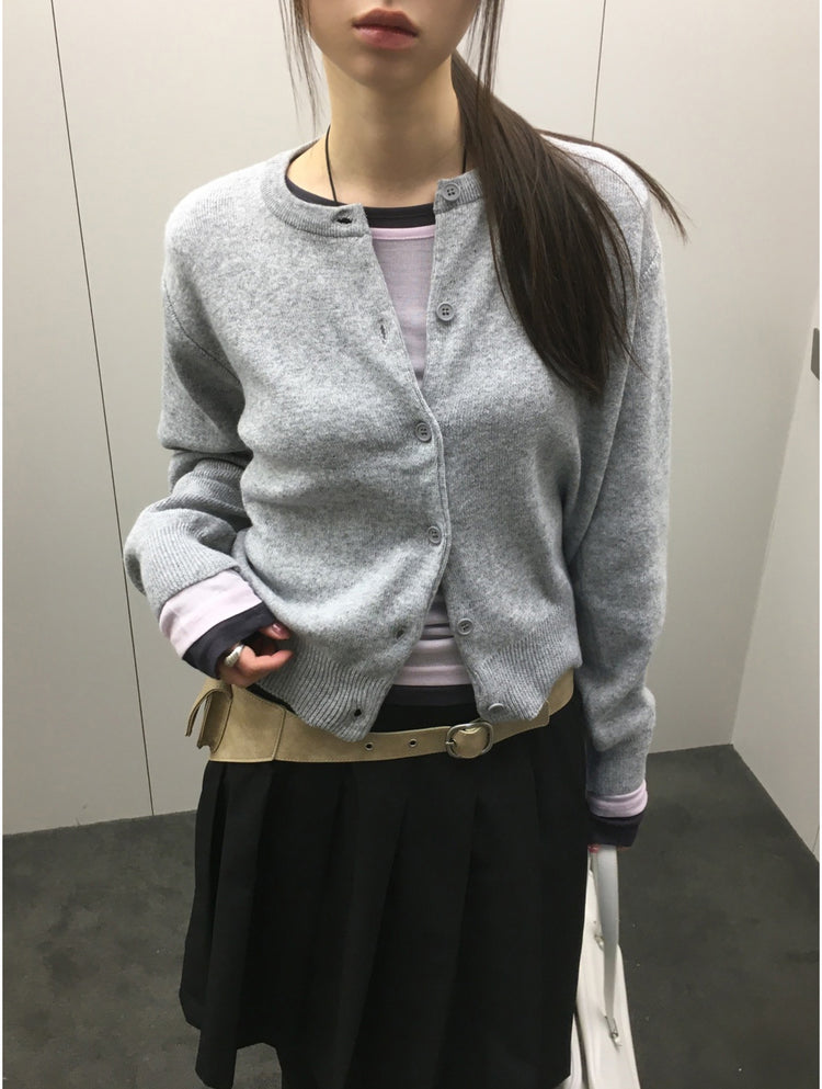 美色排鈕經典針織外套