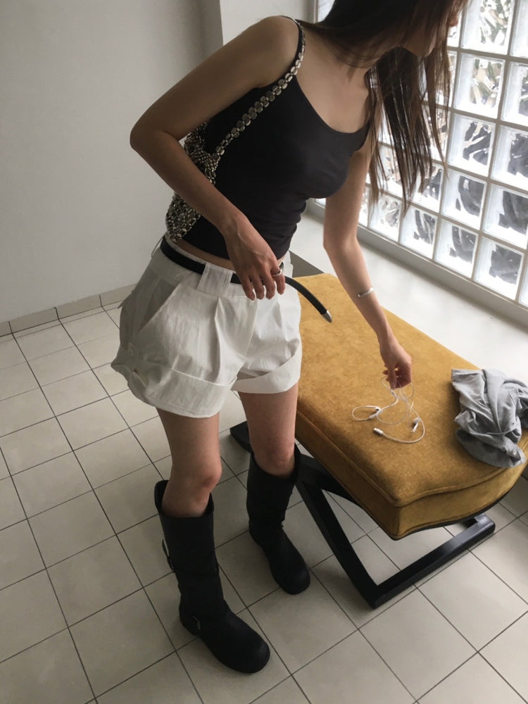 美色亨利領反折袖細節上衣