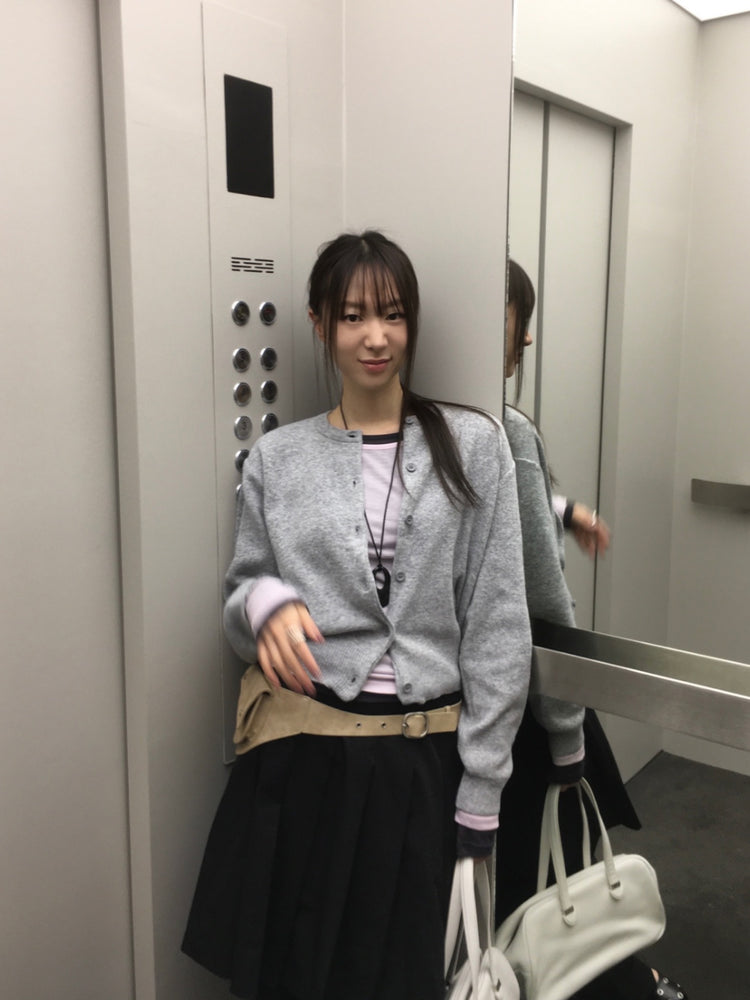 美色排鈕經典針織外套