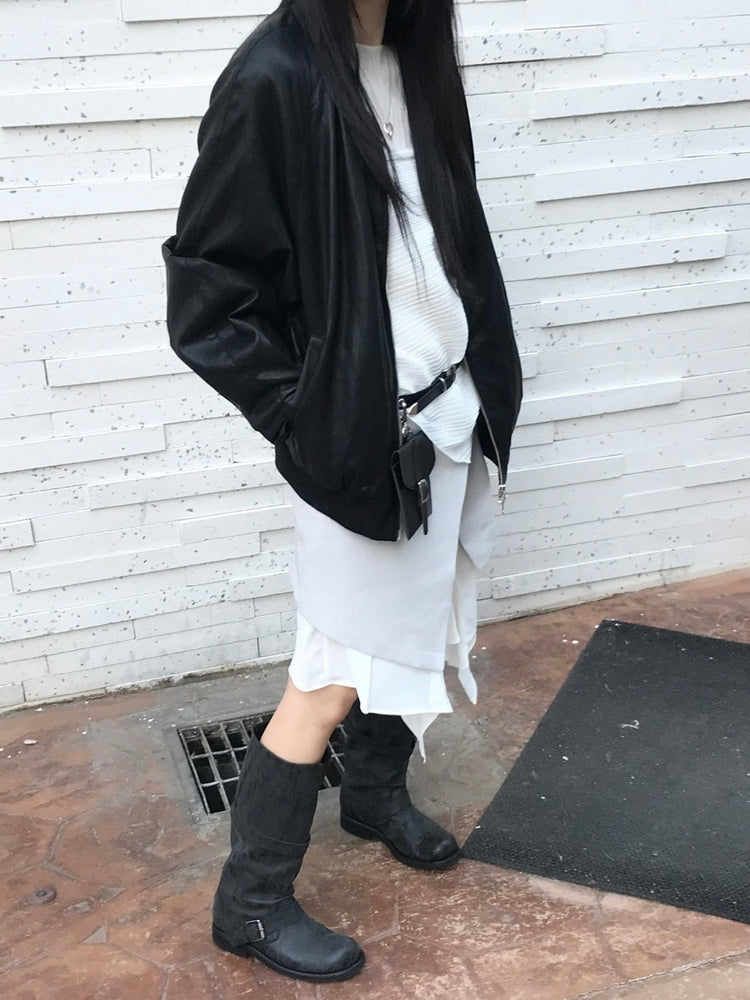 雙層不規則層次感短裙
