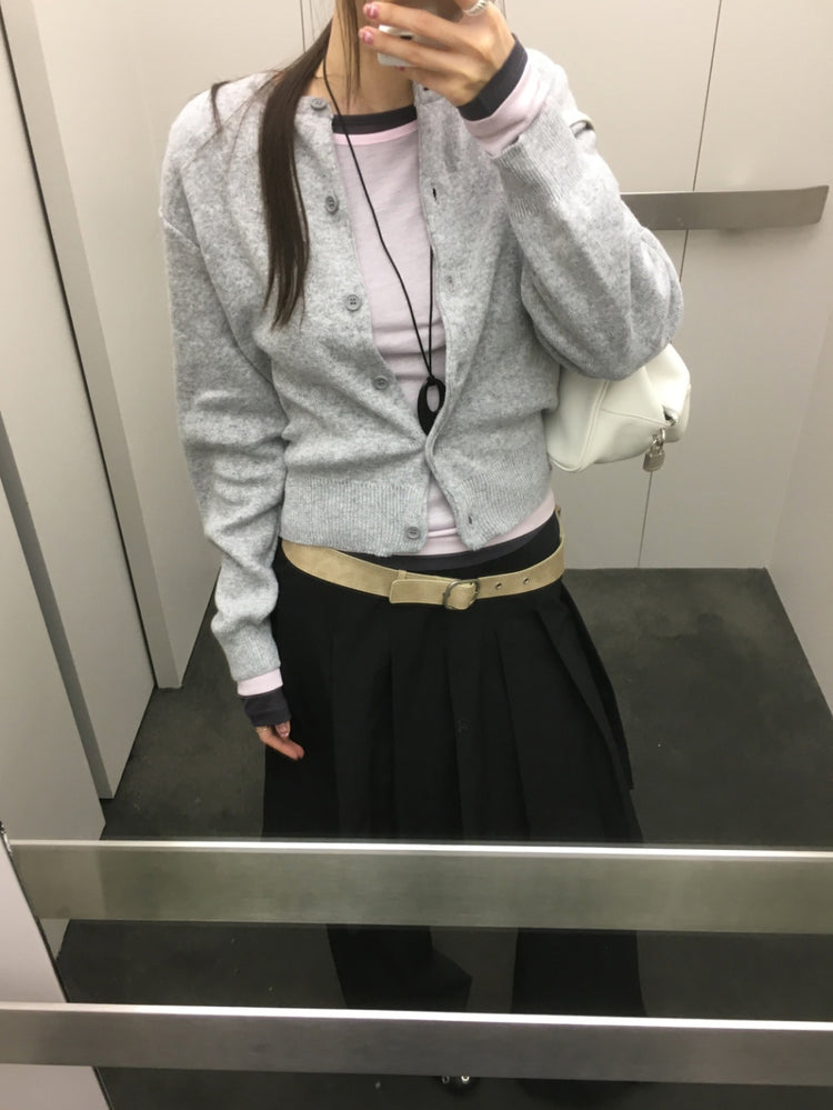 美色排鈕經典針織外套