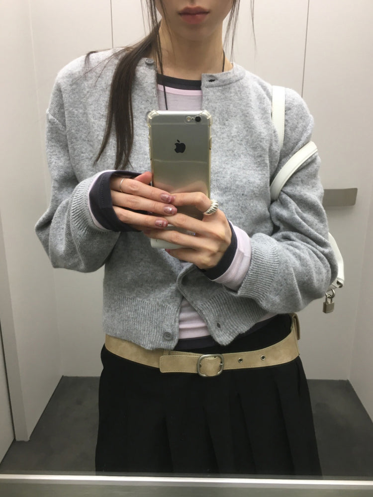 美色排鈕經典針織外套