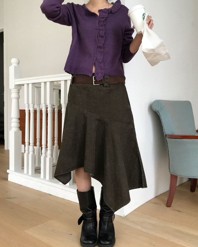 洗水不規則設計感半裙