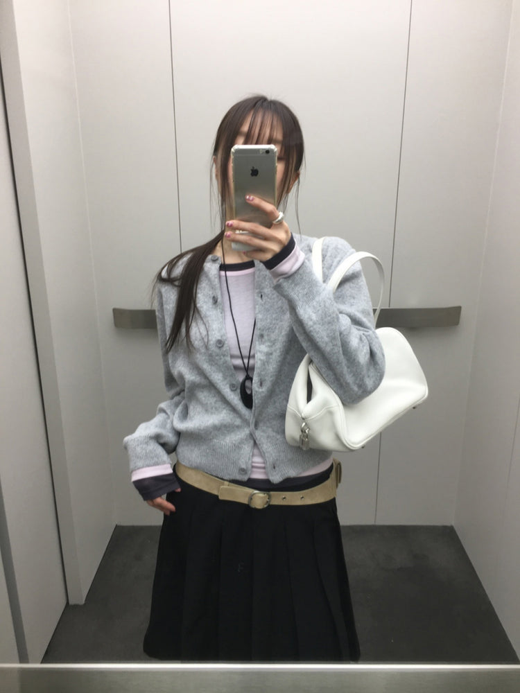 美色排鈕經典針織外套