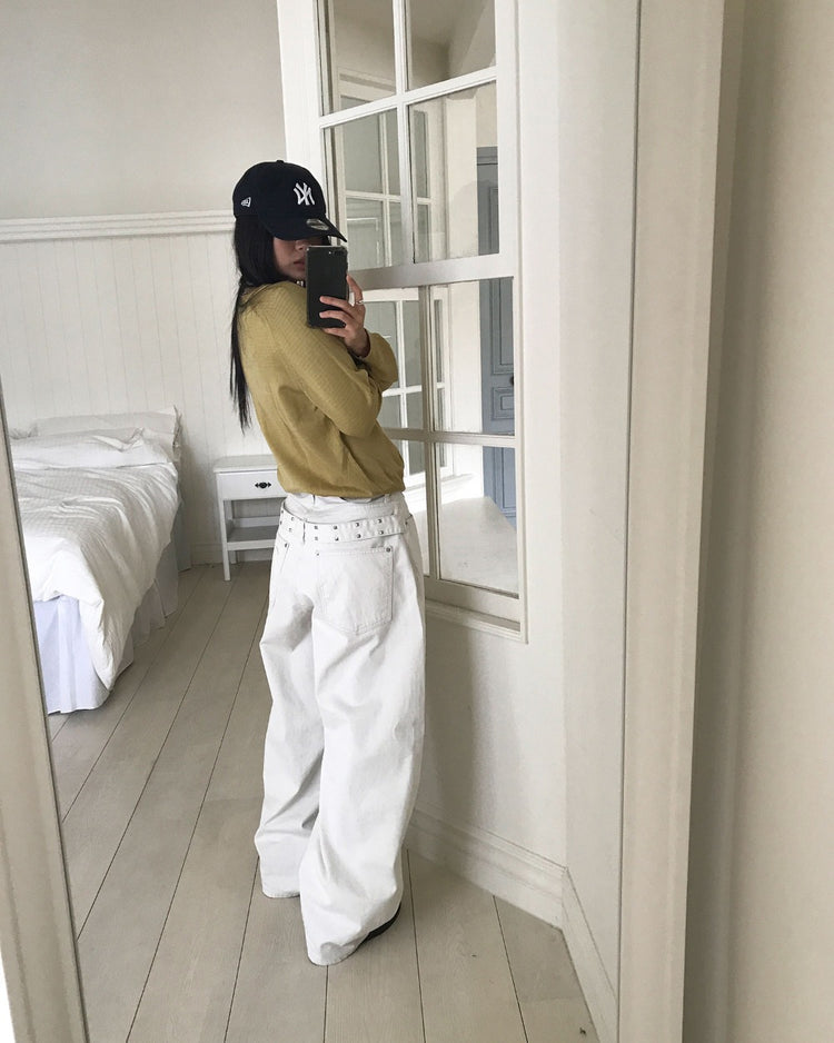 微透美色V領針織衫