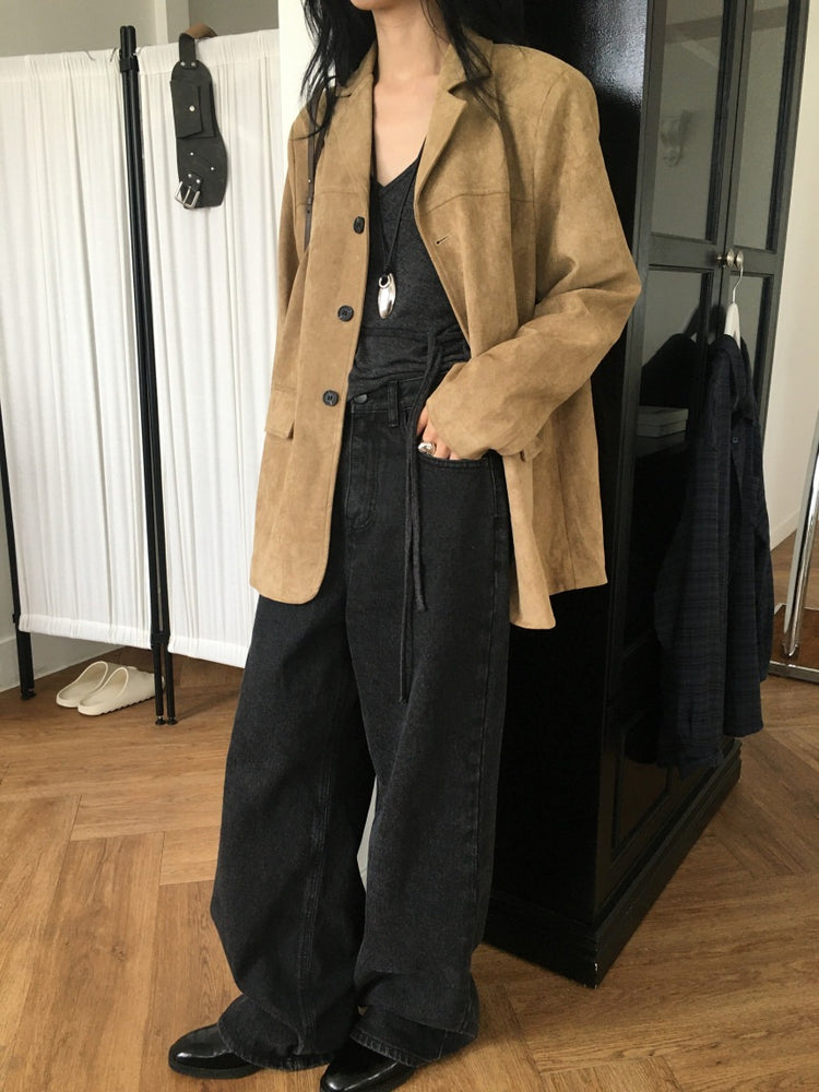 (現)美色絨面質感西外