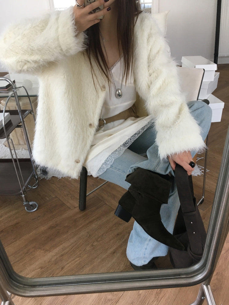 霧光蕾絲邊連身裙