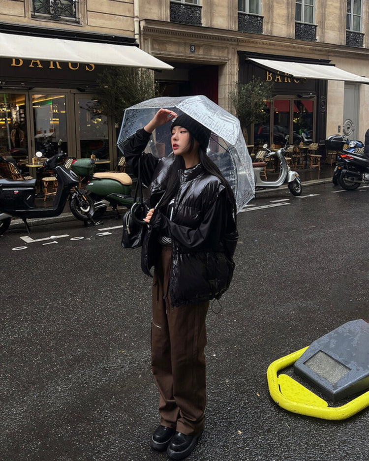 (fitting)率性口袋拉鏈細節cargo pant