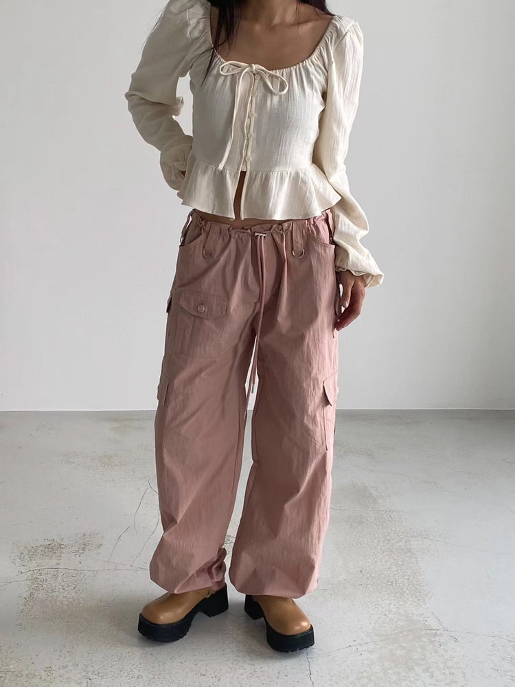 (Fitting)尼龍質感細節cargo pants