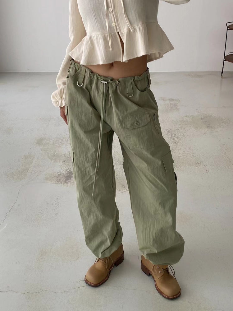 (Fitting)尼龍質感細節cargo pants