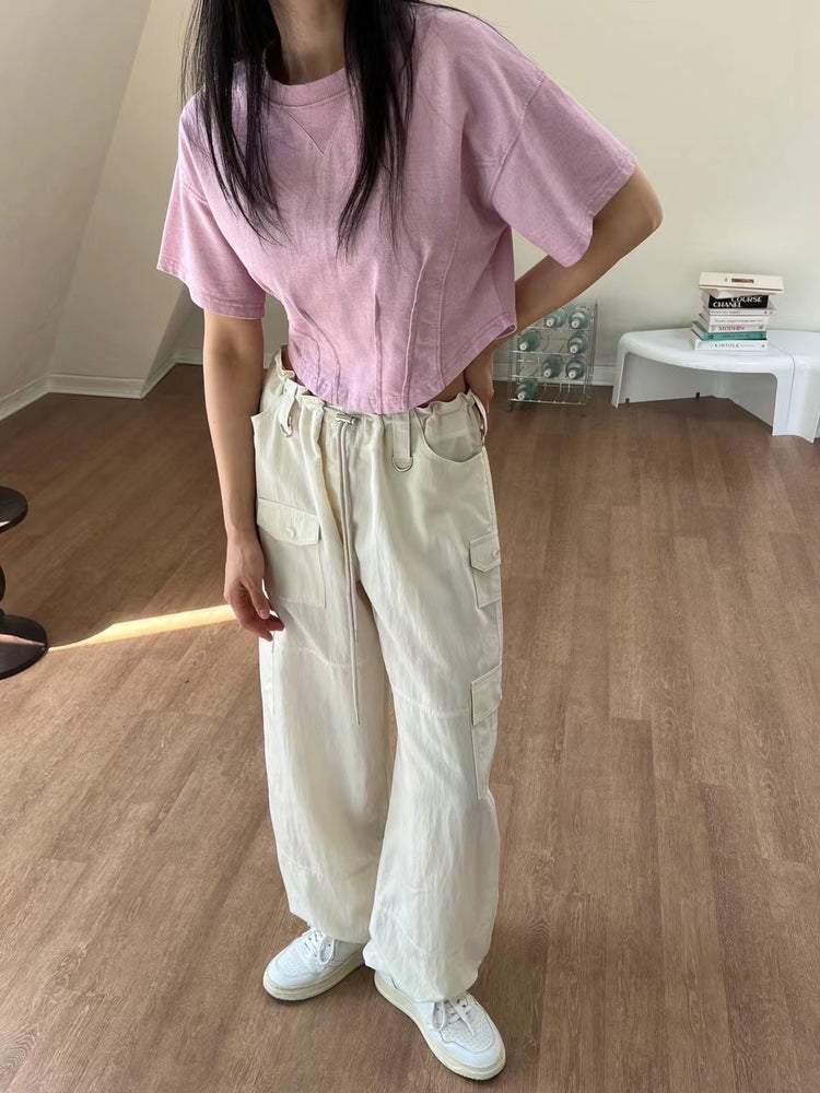 輕薄尼龍細節cargo pants