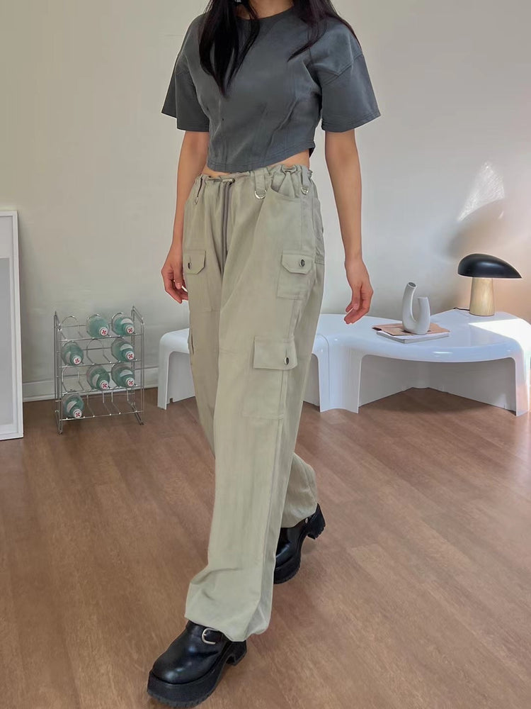 輕薄尼龍細節cargo pants